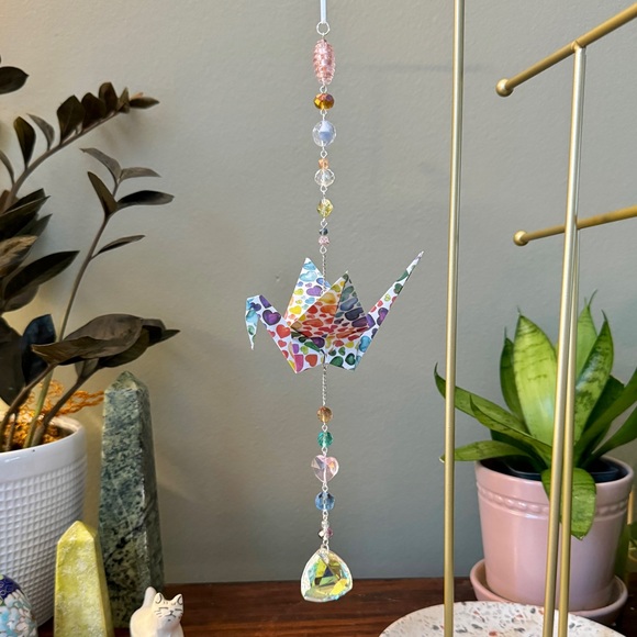Hand Crafted Other - Origami Crane Ornament #1135 - Large